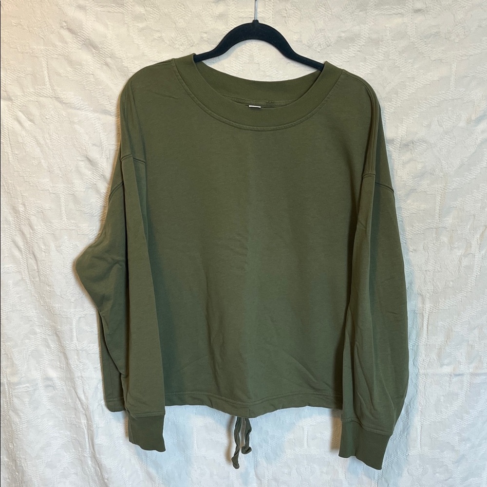 Old Navy Active Olive Green Sweatshirt, Size L - Picture 1 of 4